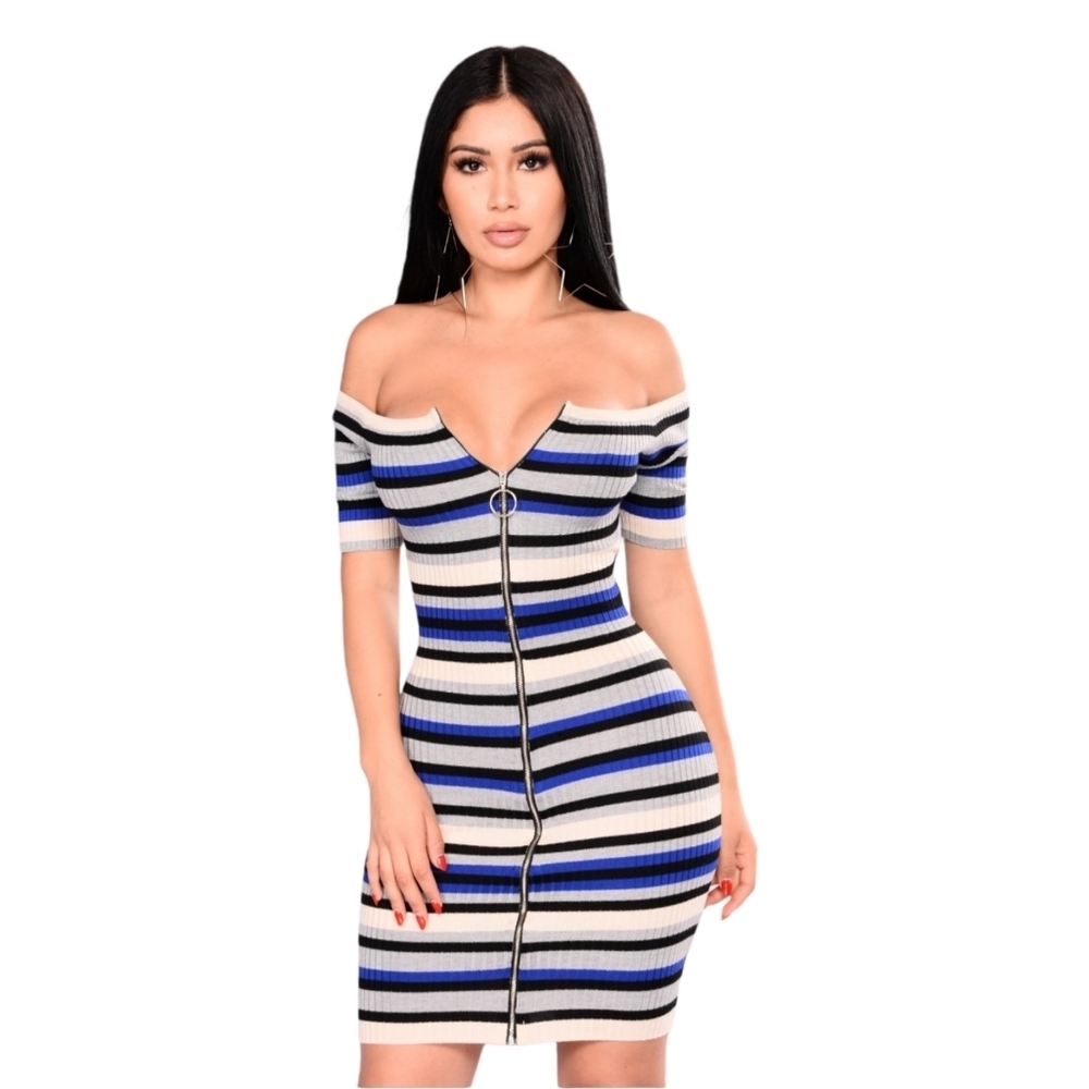 Striped Midi Dress From Fashion Nova